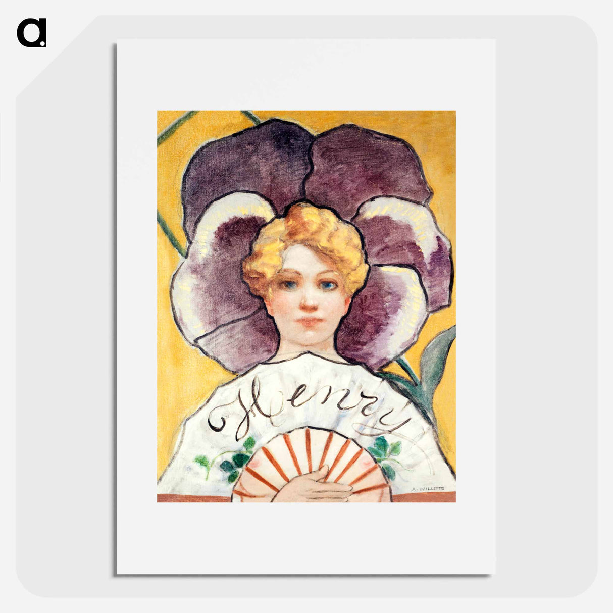 À la Pensée - アドルフ レオン ウィレット Poster.