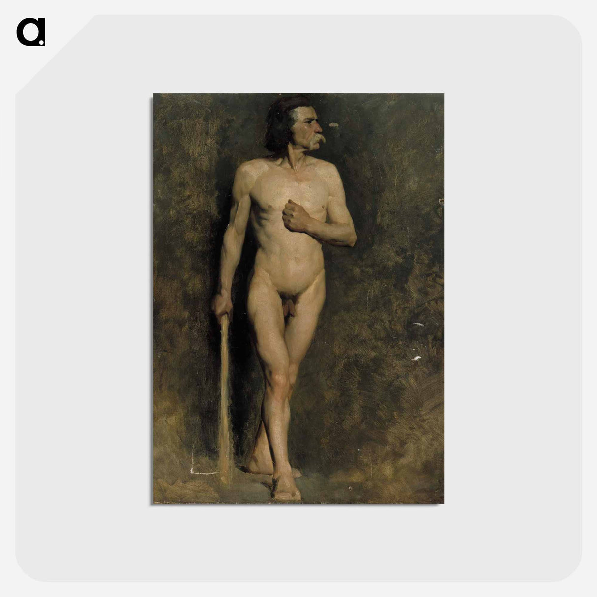 Miesmalli, akatemiaharjoitelma - アルバート エーデルフェルト Postcard.