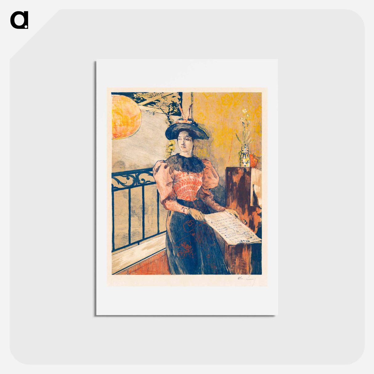 L’Illumination - アレクサンドル ルノア Postcard.