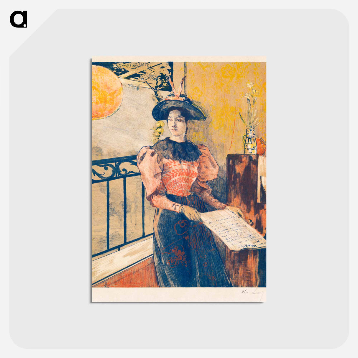 L’Illumination - アレクサンドル ルノア Postcard.