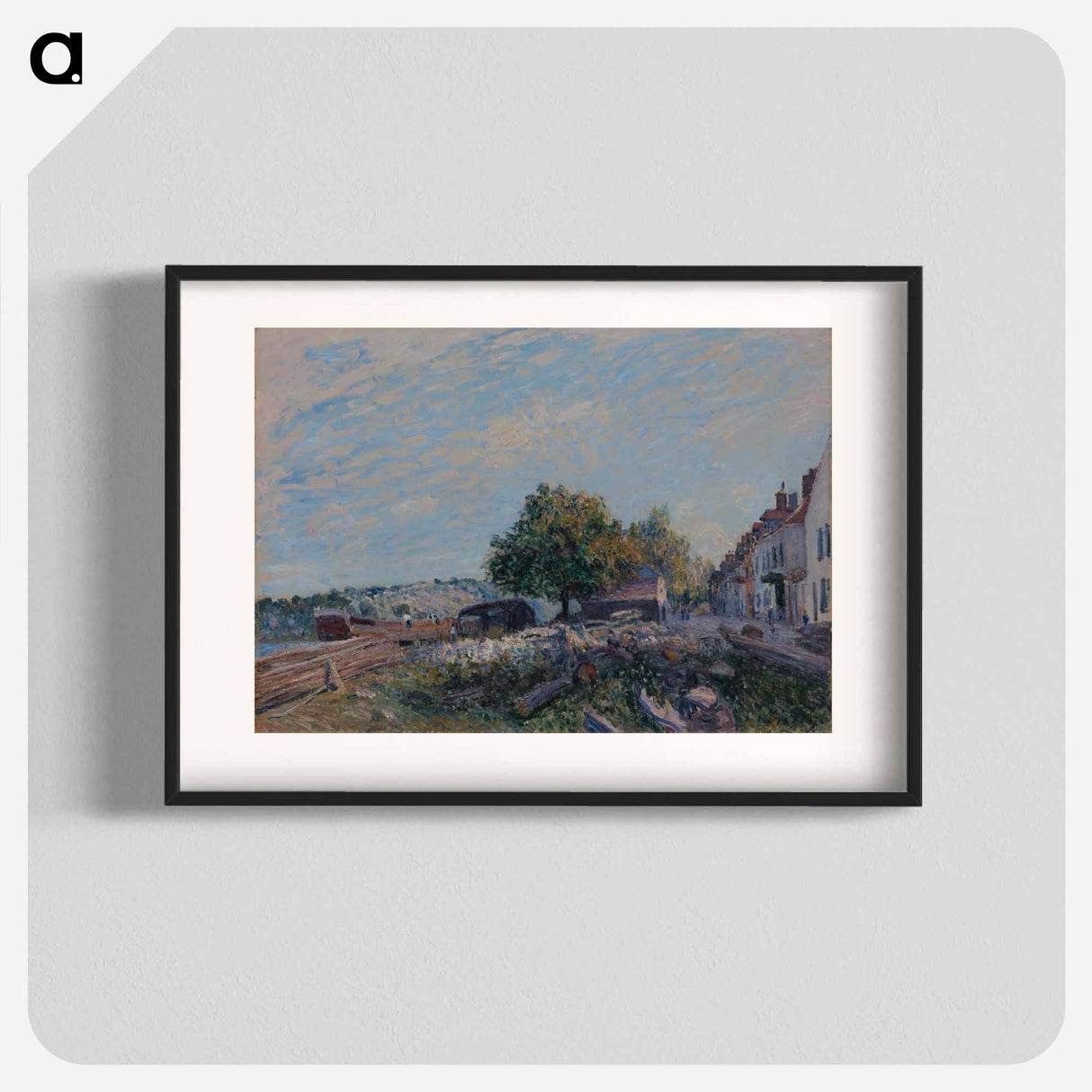 Saint Mammes-Morning - アルフレッド シスレー Poster.