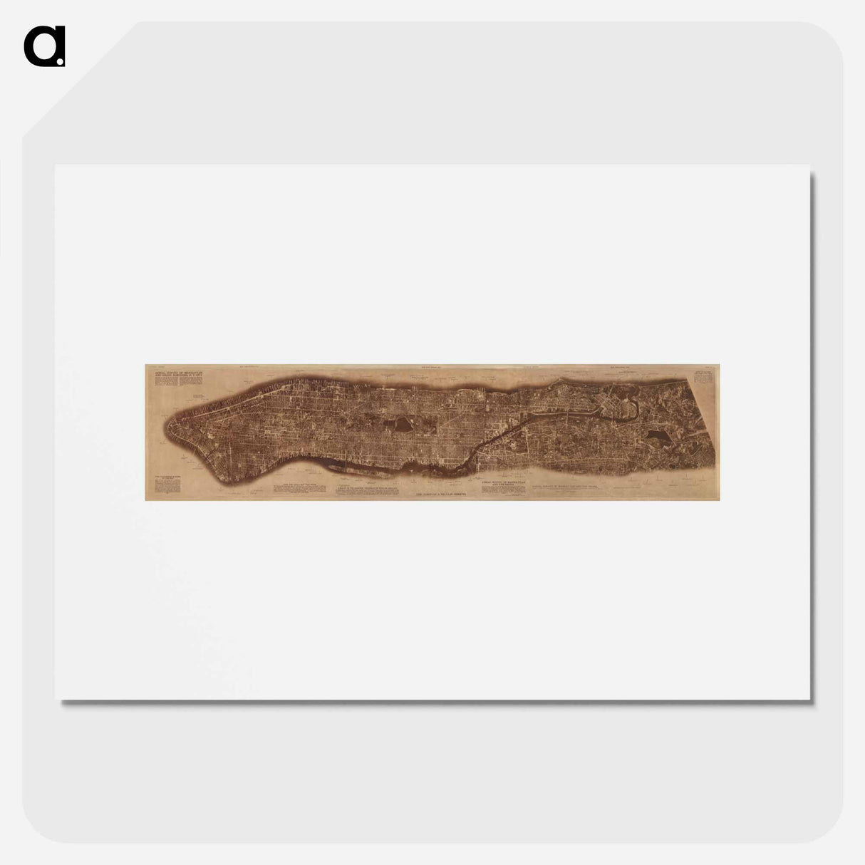 New York City - アンティーク地図 Poster.