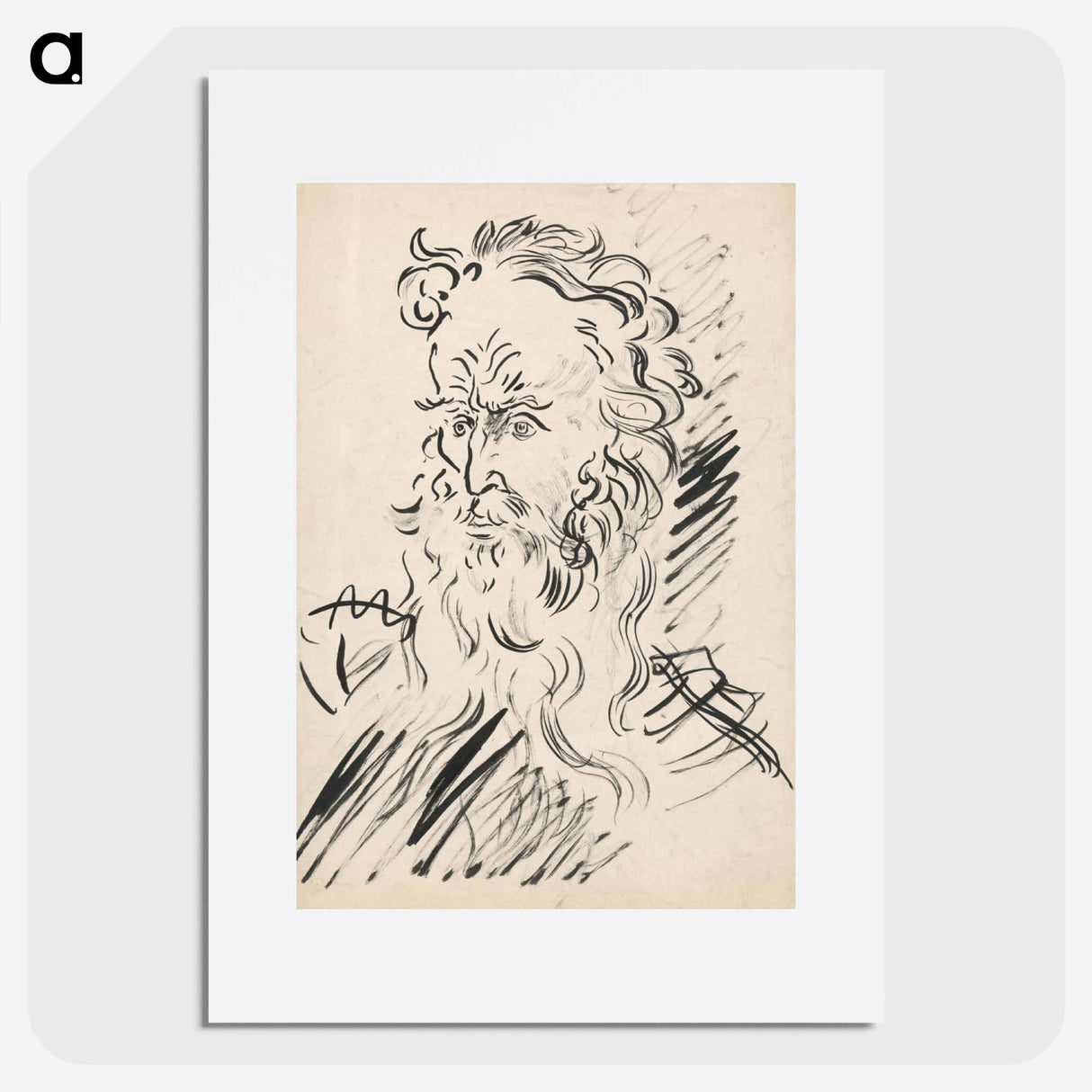 Head of an old man with a beard - アーノルド ピーター ワイズ クビンチャン Poster.