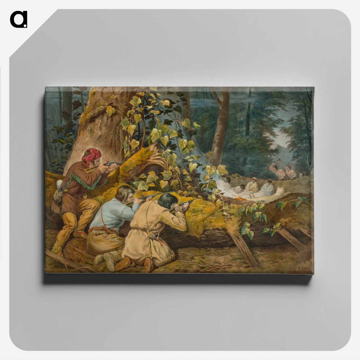 The Hunter's Stratagem - アーサー フィッツウィリアム テイト Canvas.