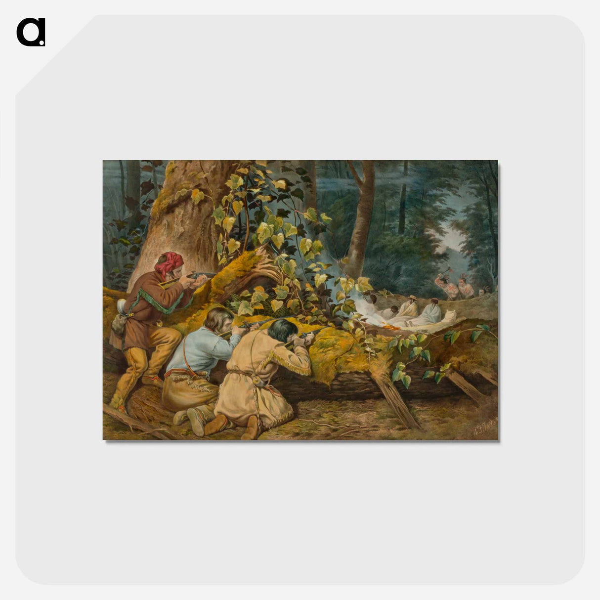 The Hunter's Stratagem - アーサー フィッツウィリアム テイト Postcard.