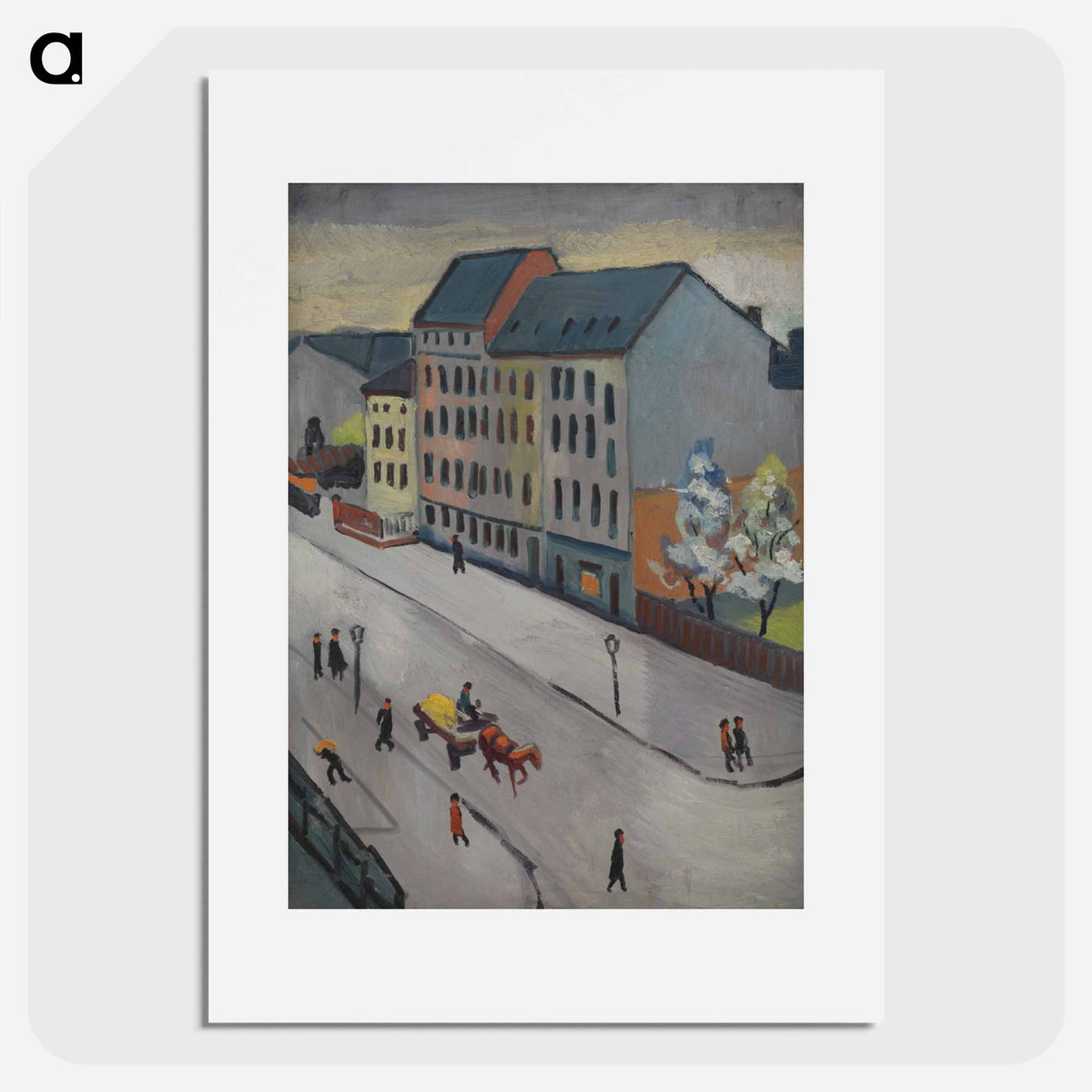 Our street in grey - オーガスト マッケ Poster.