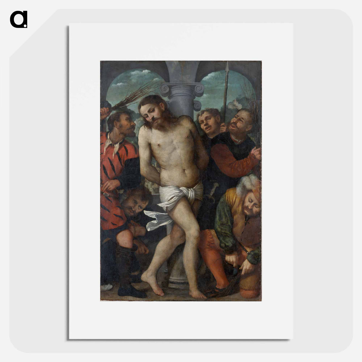 The Flagellation; (reverse) The Madonna of Mercy - カラヴァッジョ Poster.