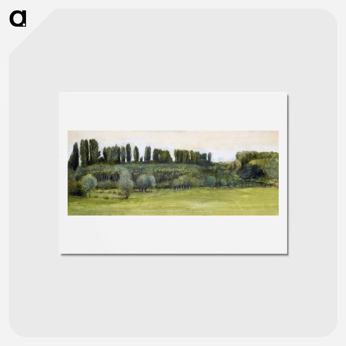 アートポストカード-Landscape - Study - エドワード バーン ジョーンズ Postcard.