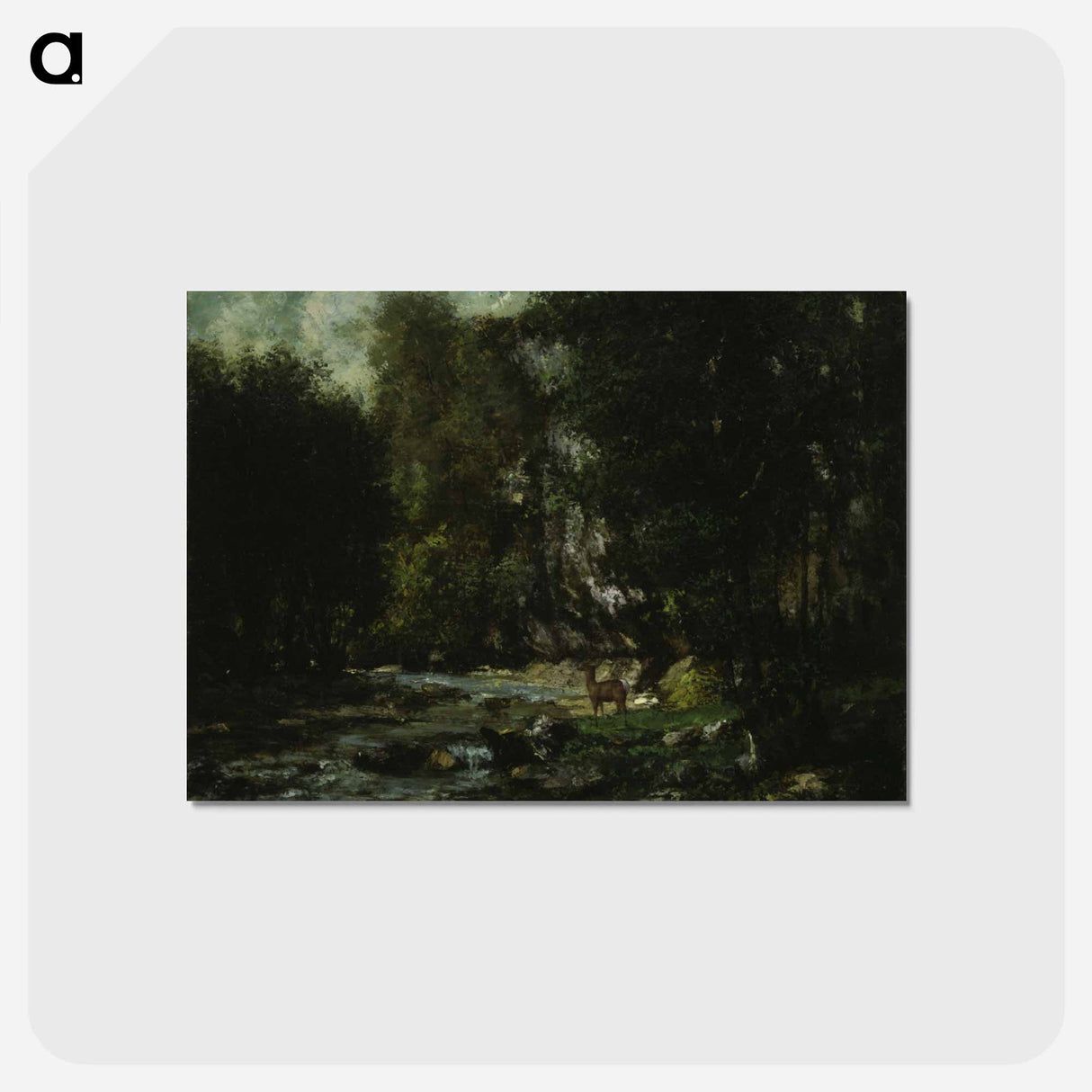 アートポストカード-グリーン - ギュスターヴ クールベ Postcard.