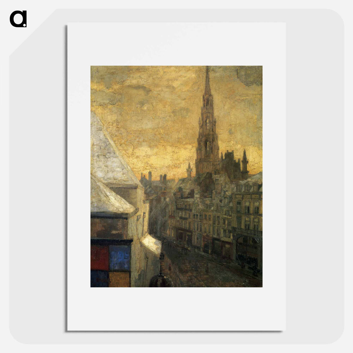 アートポスター-Brussels Town Hall - ジェームズ アンソール Poster.