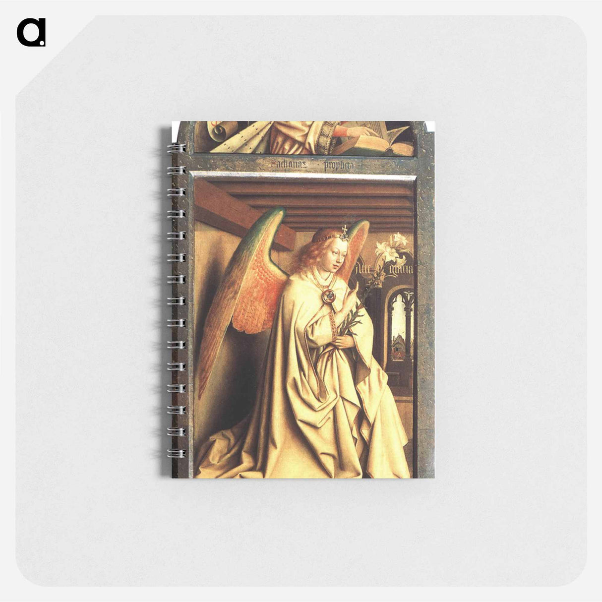 アートメモ帳-Angel Annunciate, from exterior of left panel of the Ghent Altarpiece - ヤン ファン エイク Memo.