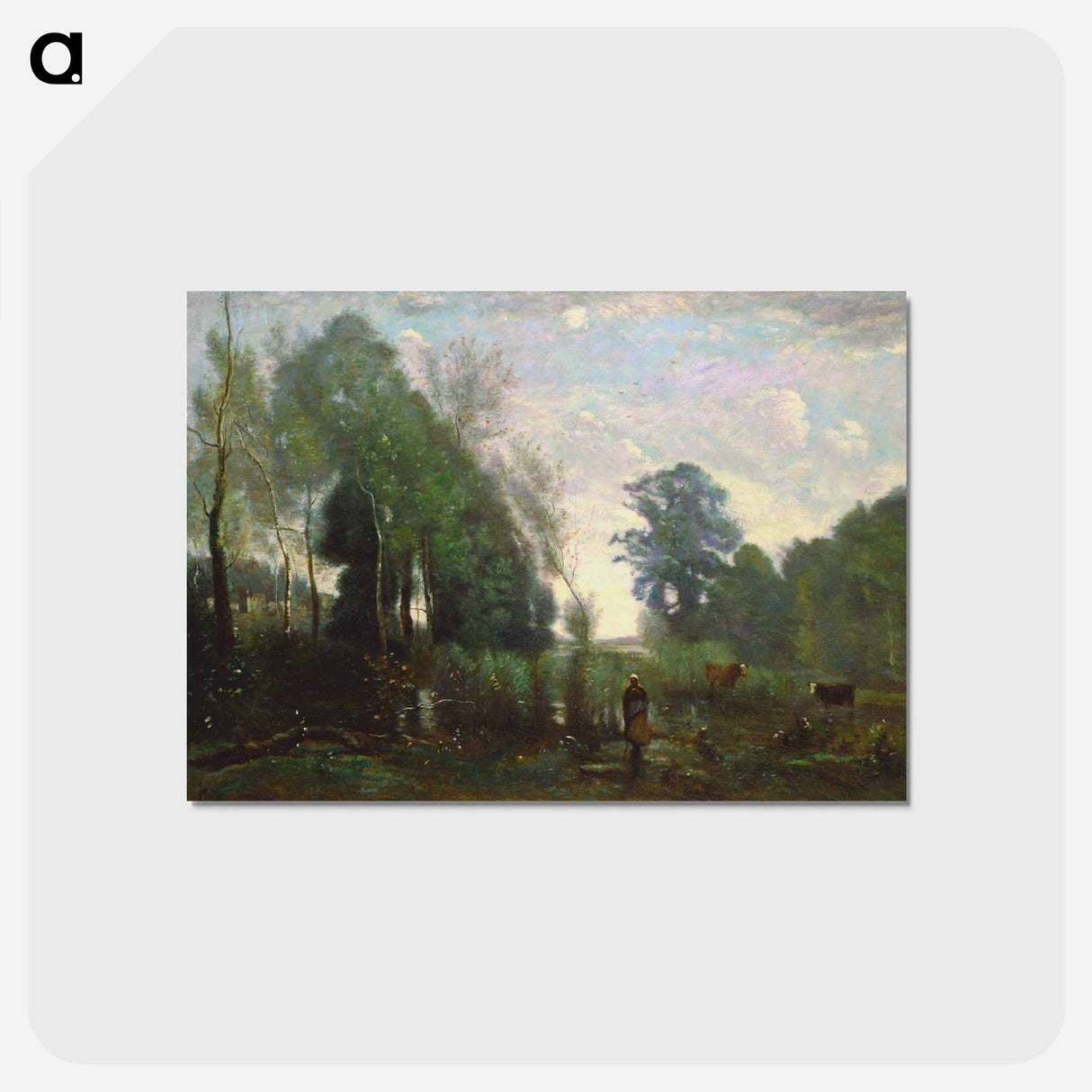 アートポストカード-Landscape with Figures and Animals
- ジャン バティスト カミーユ コロー Postcard.