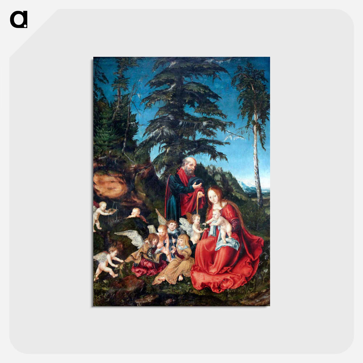 アートポストカード-The Rest on the Flight into Egypt
- ルーカス クラナッハ Postcard.