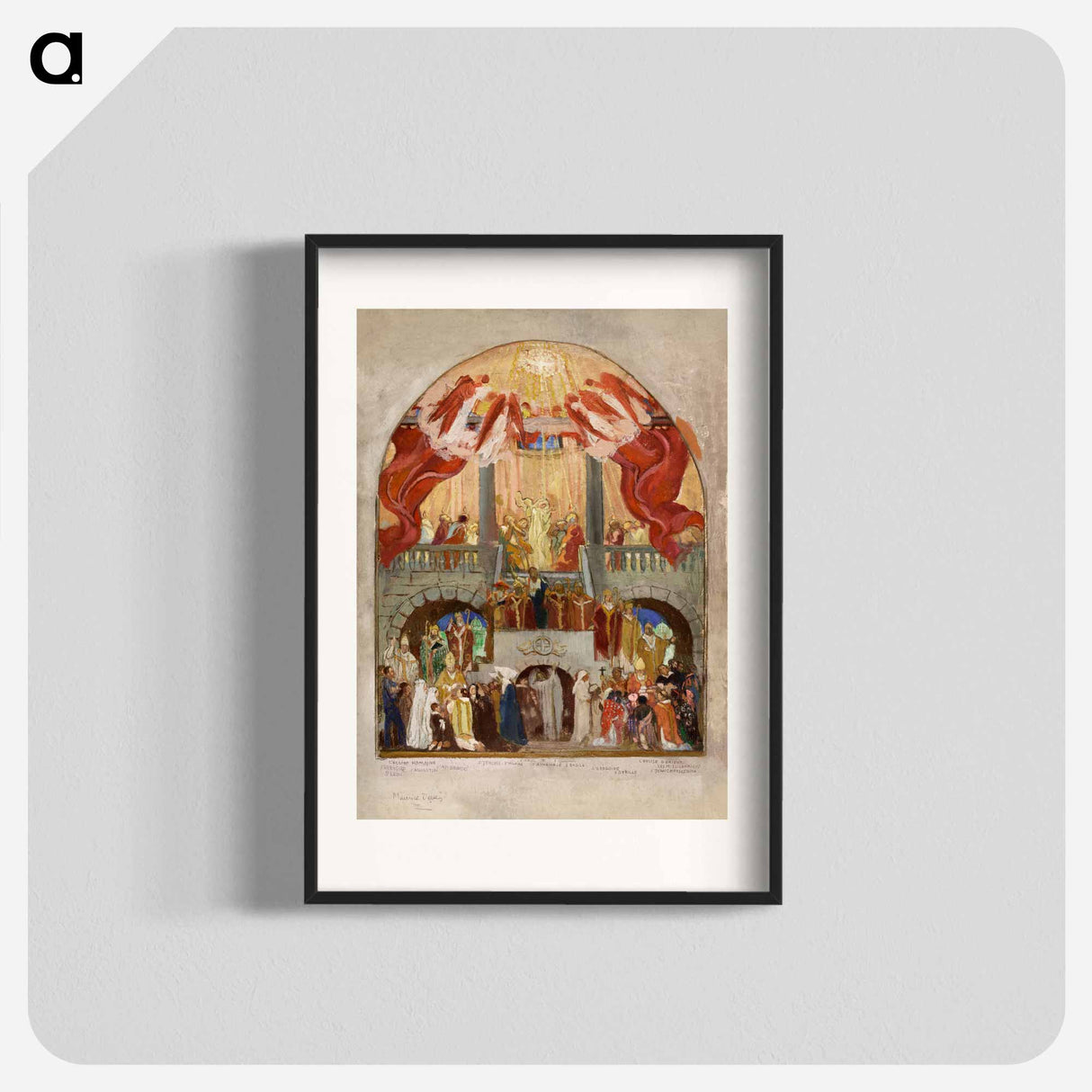 Sketch for the Church of the Holy Spirit (XIIth arrondissement): Pentecost, the Roman Church, the Eastern Church - Maurice Denis Poster.
