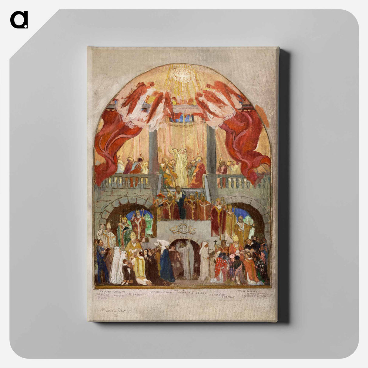 アートパネル-Sketch for the Church of the Holy Spirit (XIIth arrondissement): Pentecost, the Roman Church, the Eastern Church - モーリス ドニ Canvas.