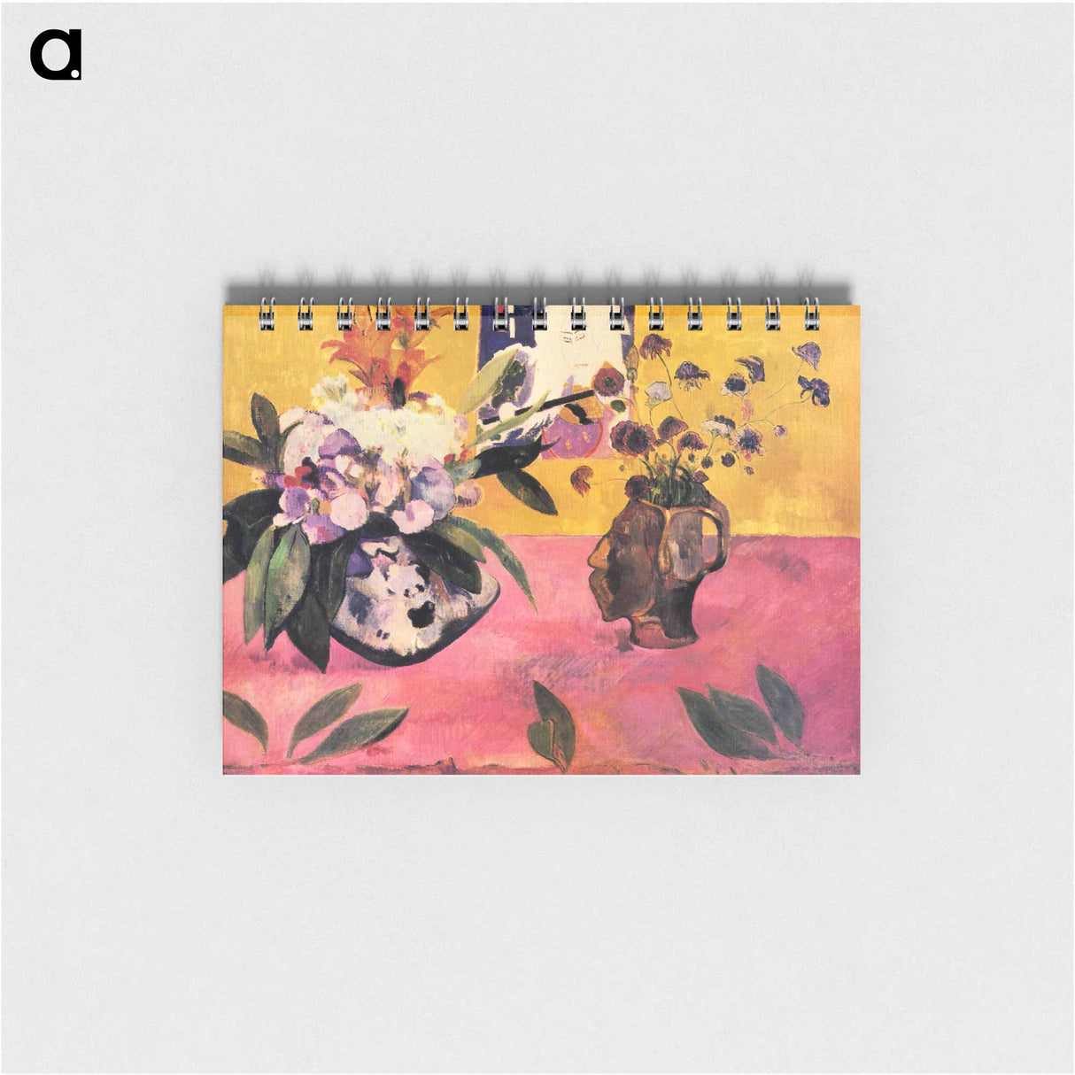 Still Life with Head-Shaped Vase and Japanese Woodcut - ポール ゴーギャン Memo.