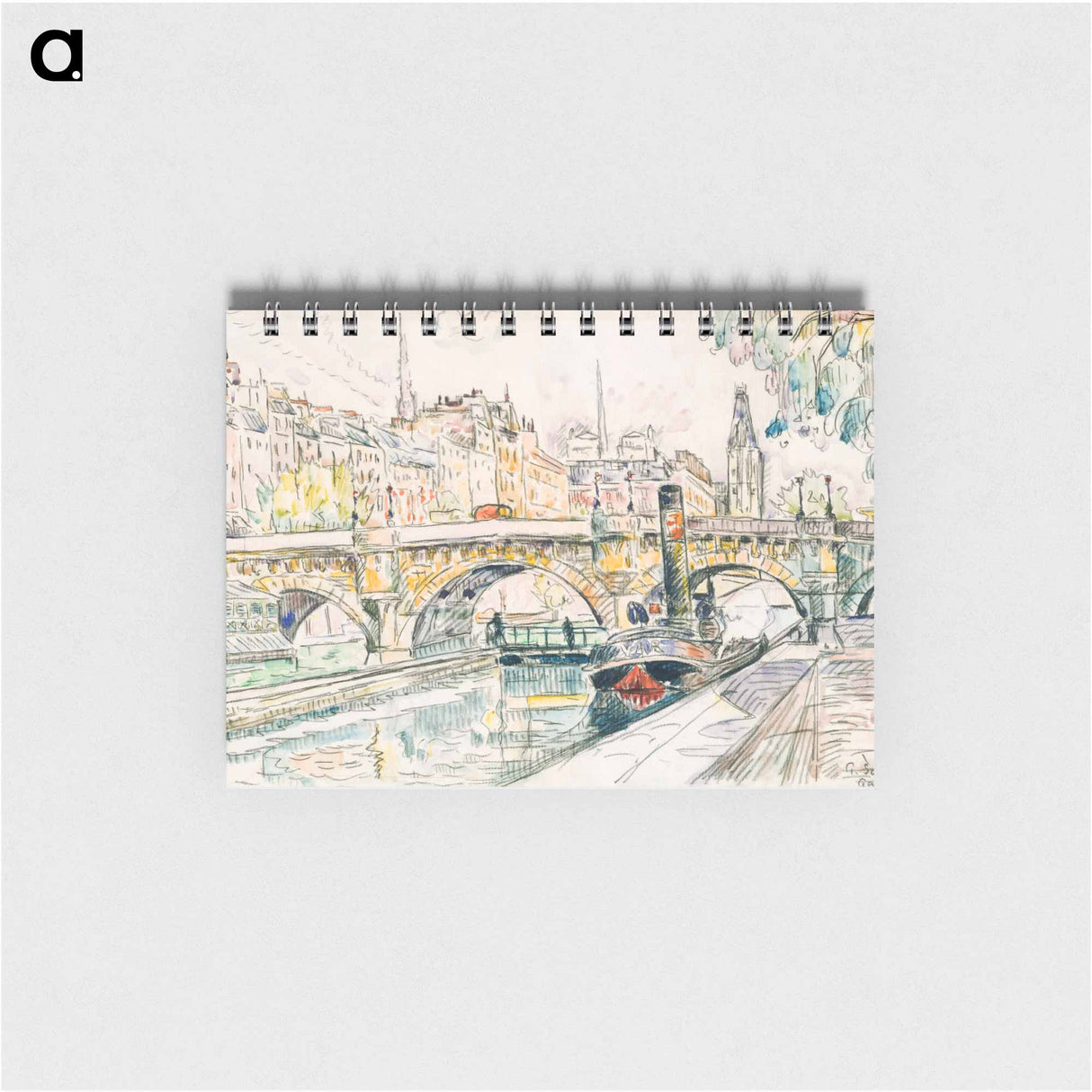 Tugboat at the Pont Neuf, Paris - ポール シニャック Memo.