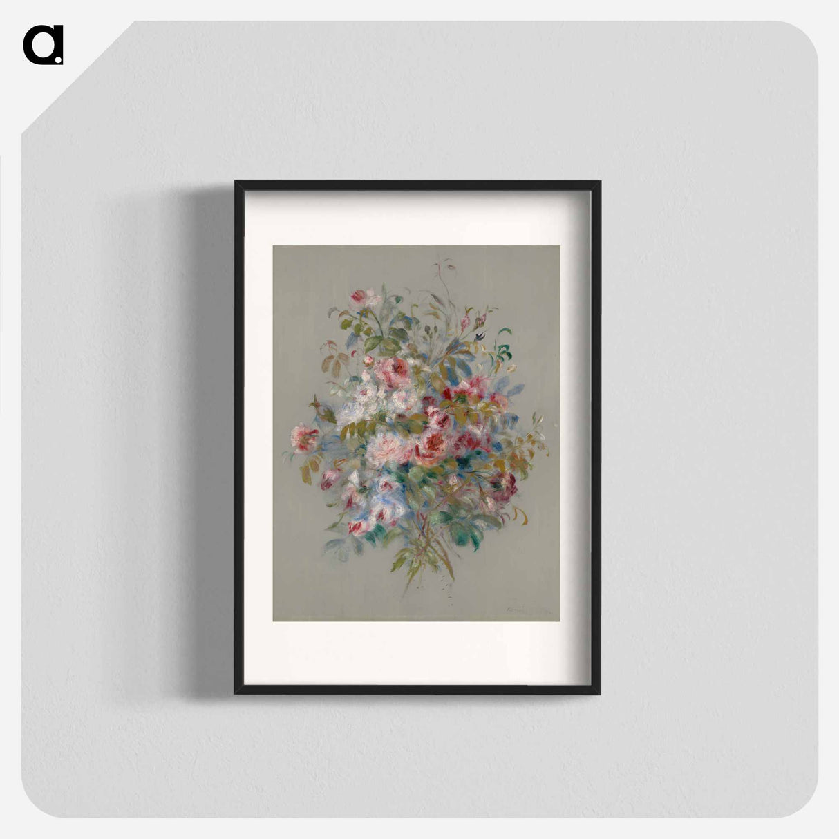 アートポスター-Bouquet of Roses - ピエール オーギュスト ルノワール Poster.