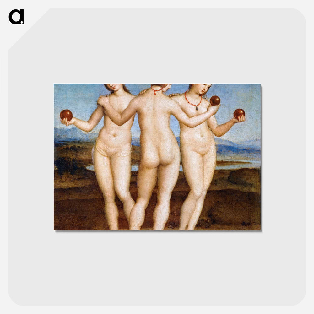 Raphael's Three Graces - ラファエロ サンティ Postcard.