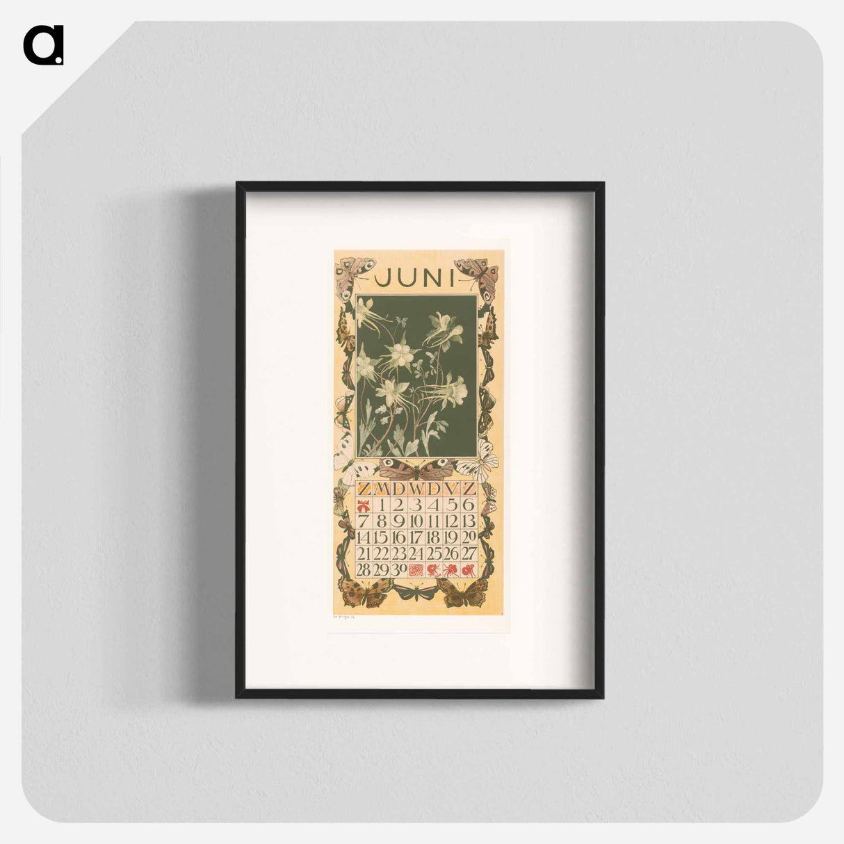 Calendar days with cute animals - Theo van Hoytema Poster.