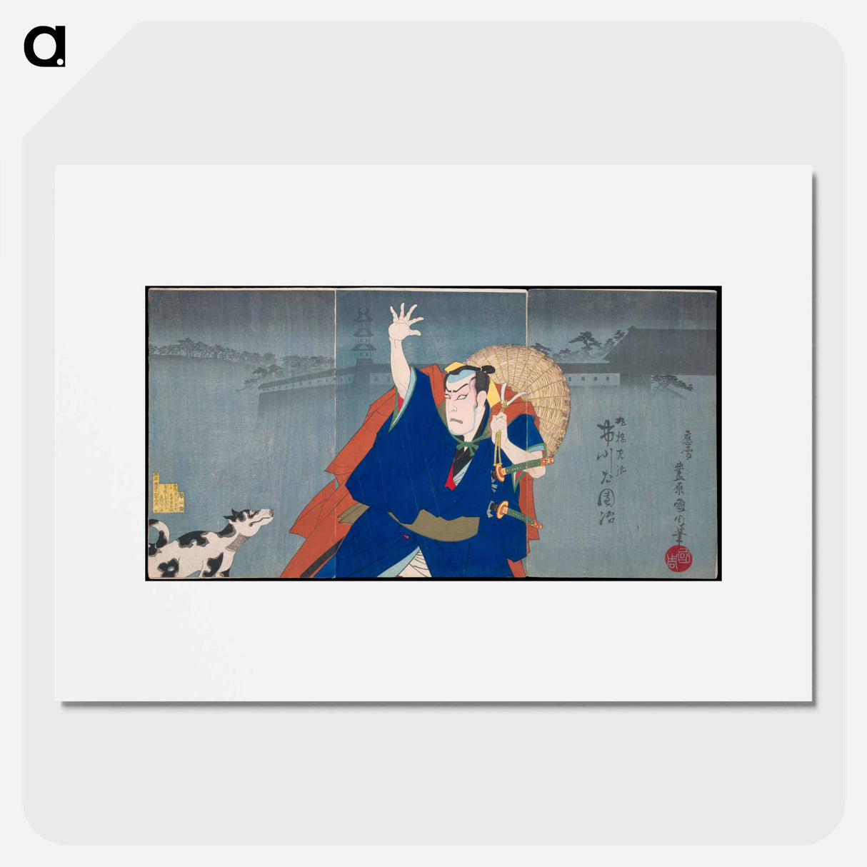 Album of Thirty-Two Triptychs of Polychrome Woodblock Prints by Various Artists - Kunichika Toyohara Poster.