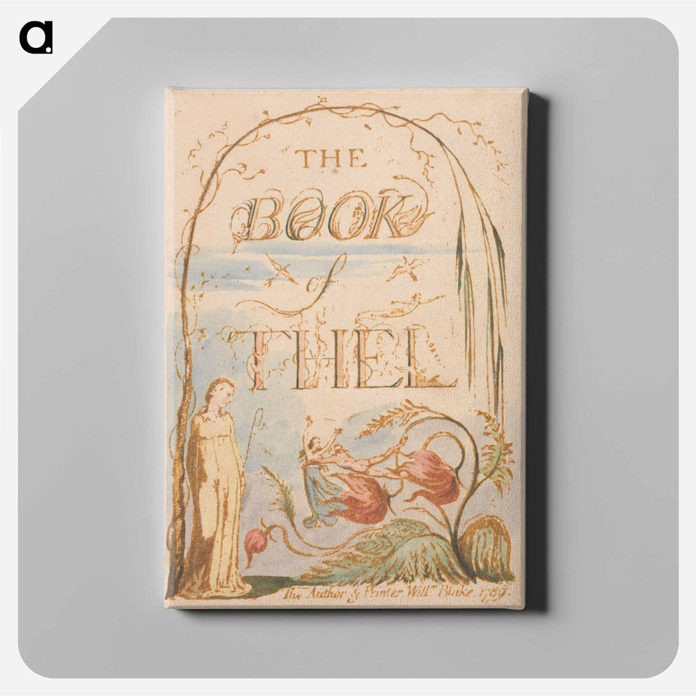 The Book of Thel, Plate 2, Title Page - William Blake Canvas.