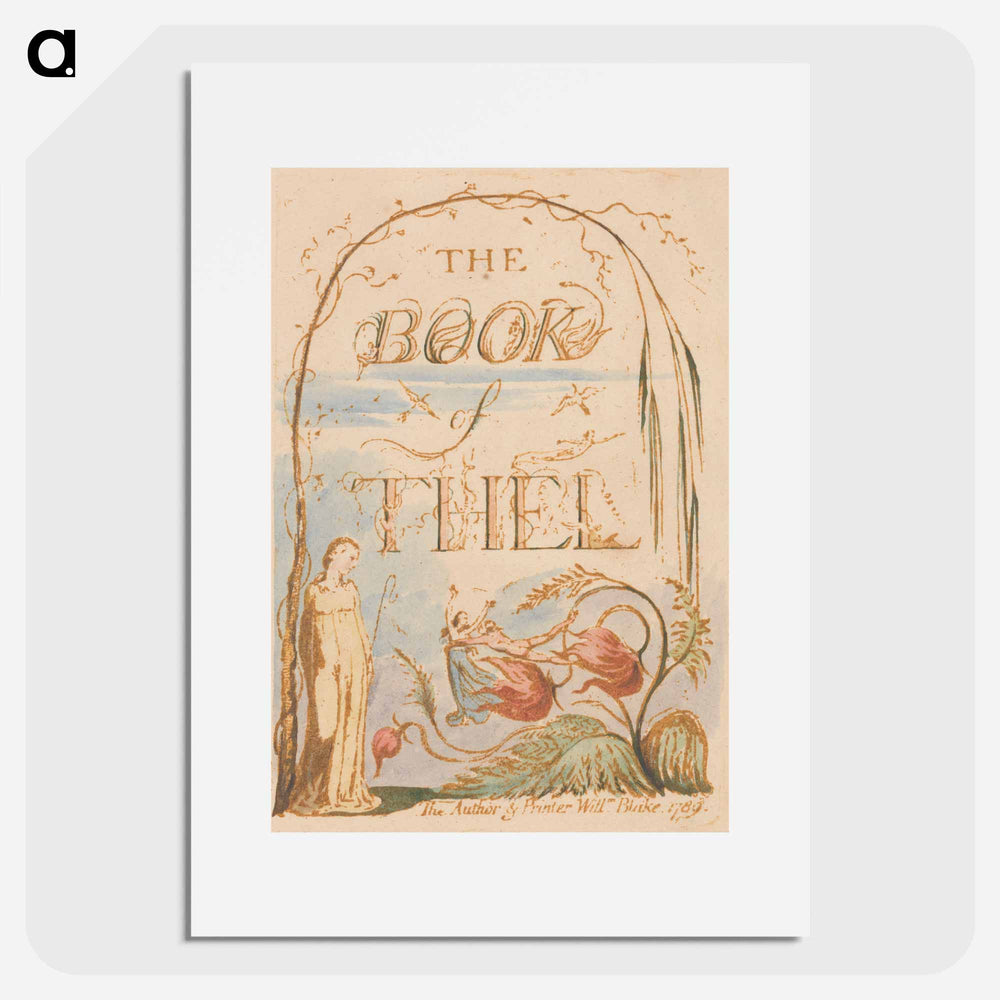 The Book of Thel, Plate 2, Title Page - William Blake Poster.