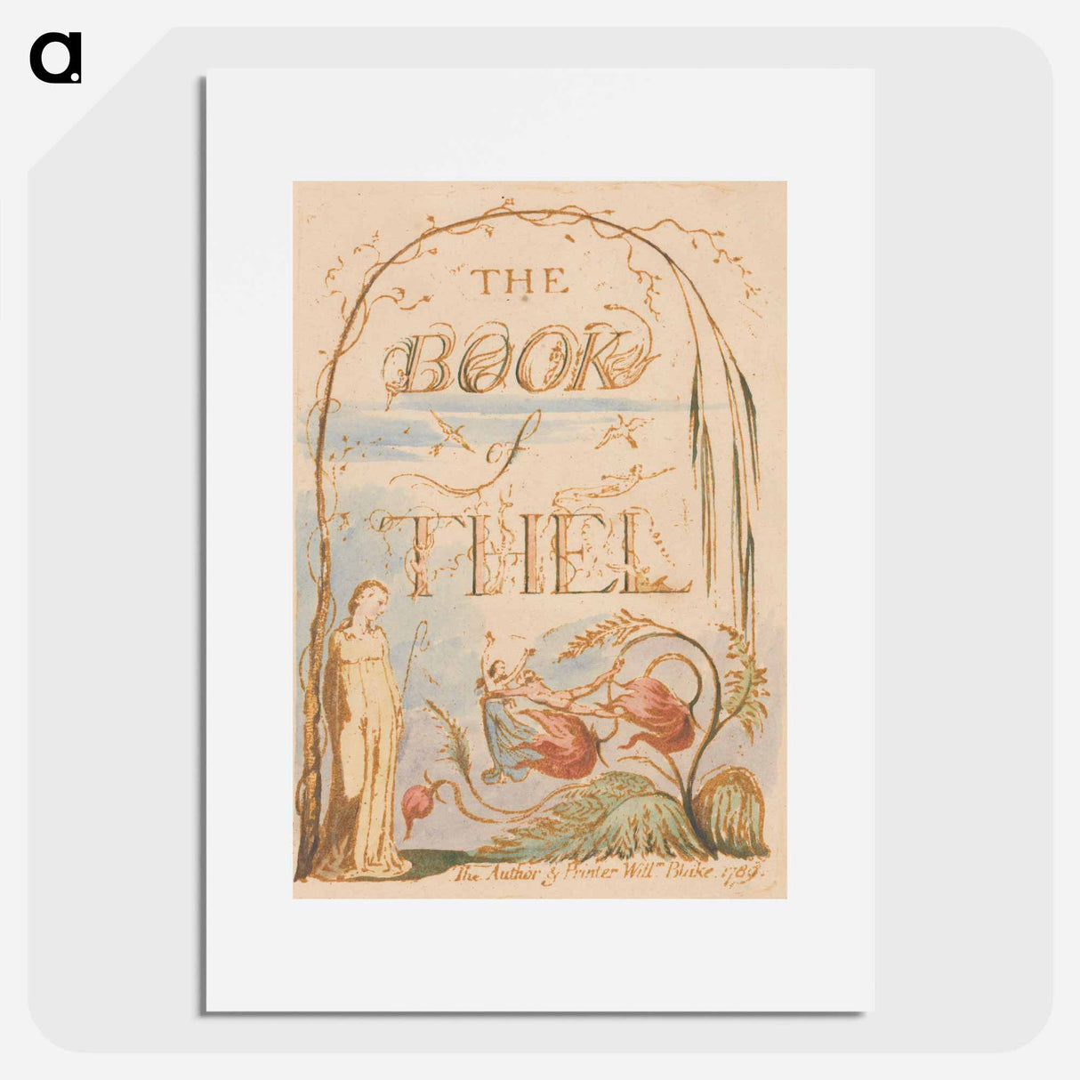 The Book of Thel, Plate 2, Title Page - William Blake Poster.