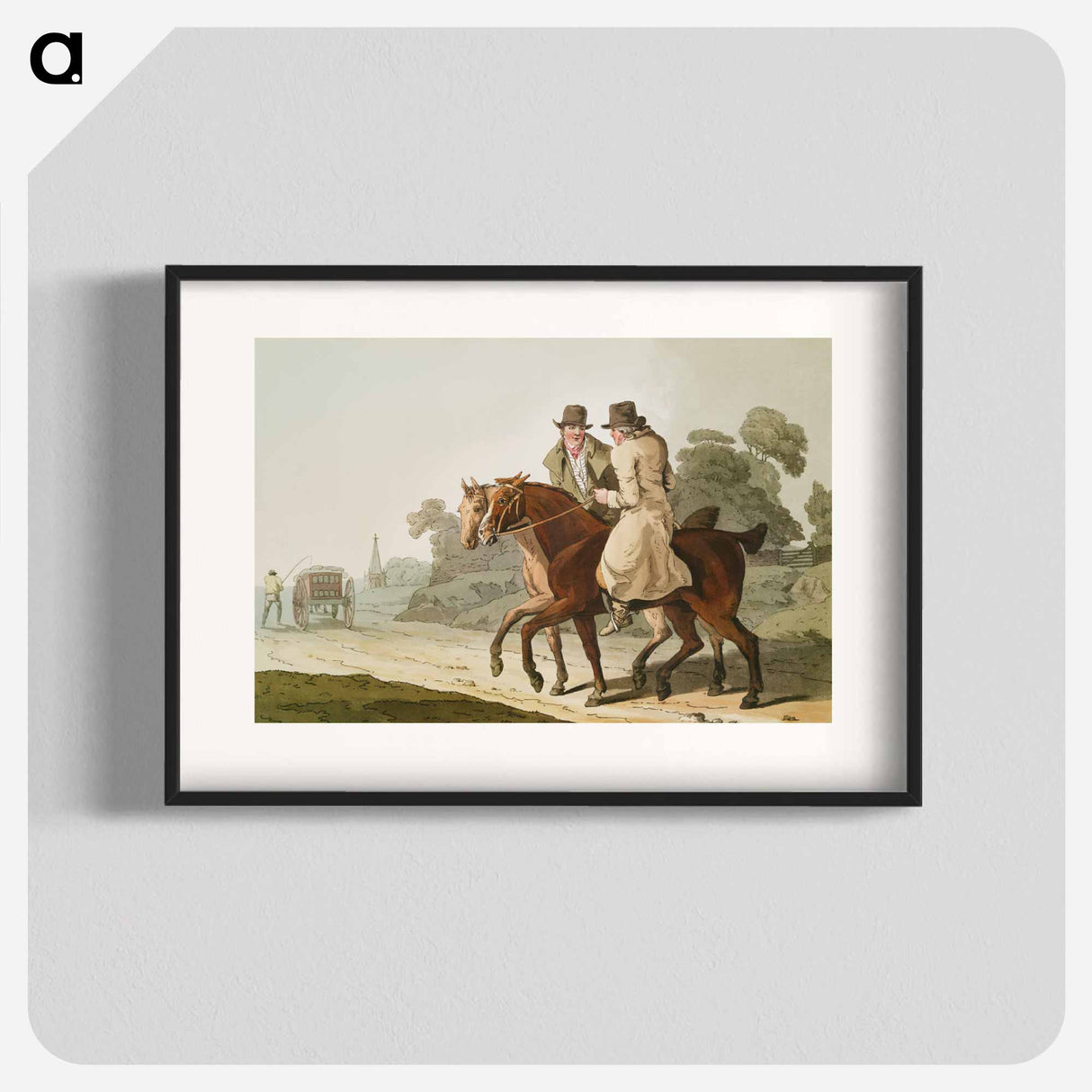 Illustration of farmers from The Costume of Yorkshire - 19世紀のヨークシャー Poster.