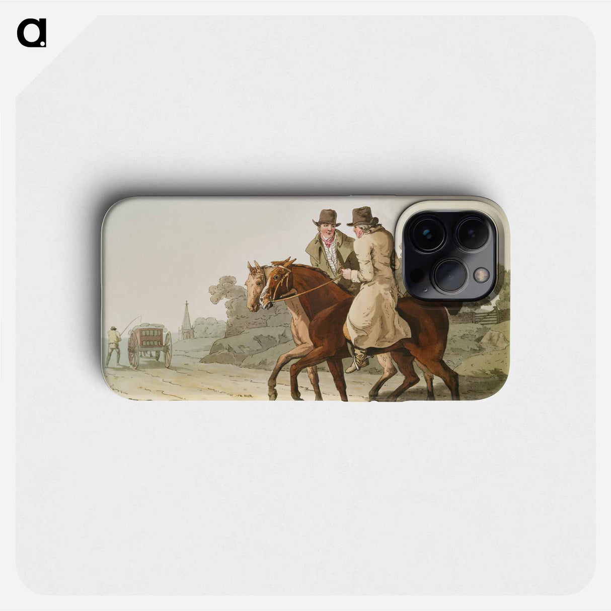 Illustration of farmers from The Costume of Yorkshire - 19世紀のヨークシャー Phone Case.