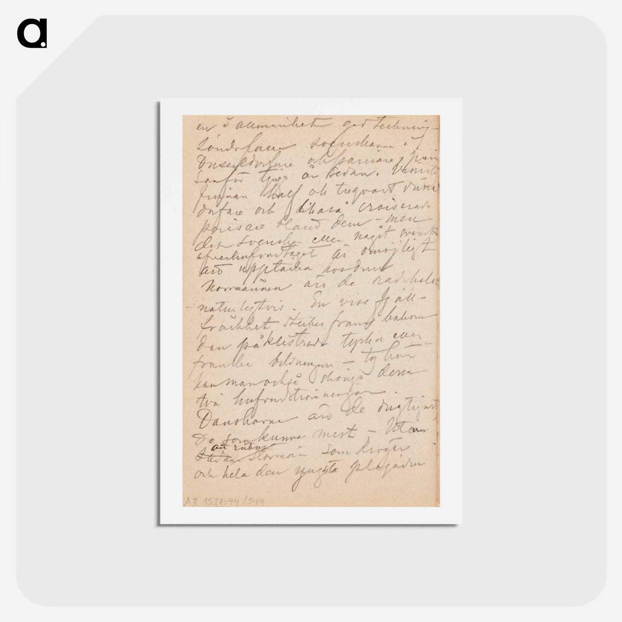 (unknown)part of a sketchbook - アルバート エーデルフェルト Postcard.