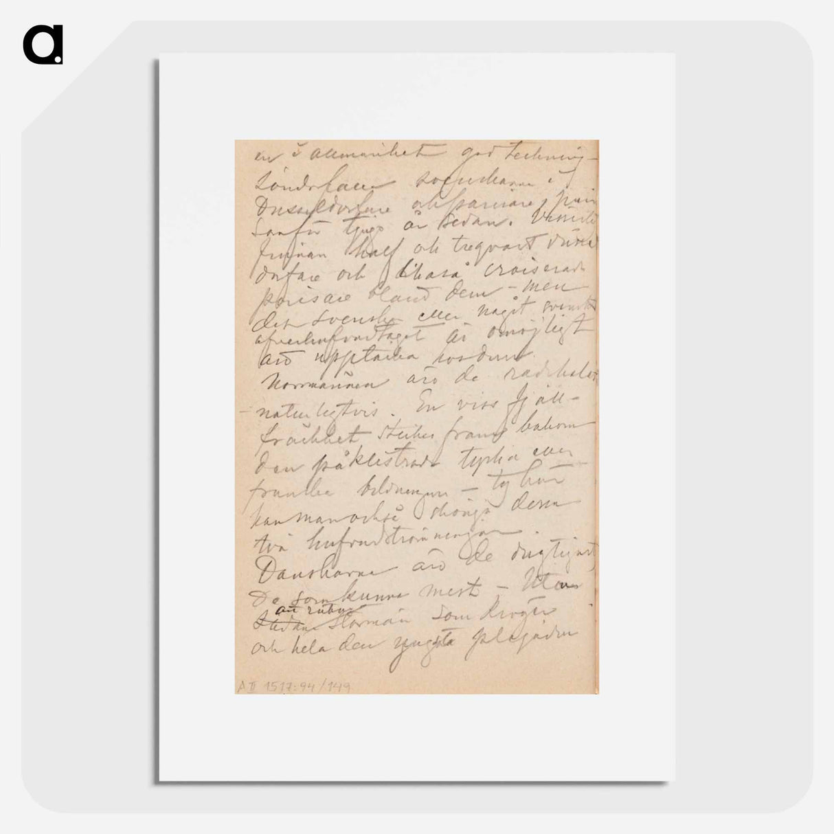 (unknown)part of a sketchbook - アルバート エーデルフェルト Poster.