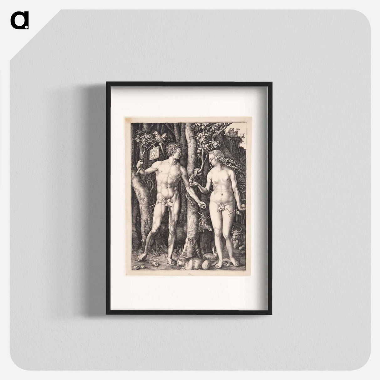 Adam and Eve - アルブレヒト デューラー Poster.