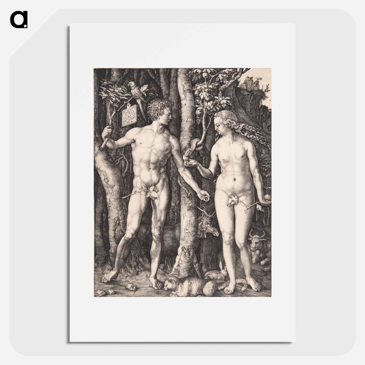 アートポスター-Adam and Eve - アルブレヒト デューラー Poster.