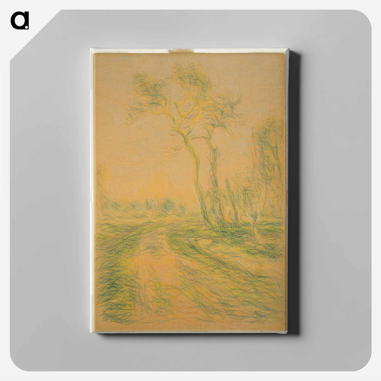 Landscape with Trees - アルフレッド シスレー Canvas.