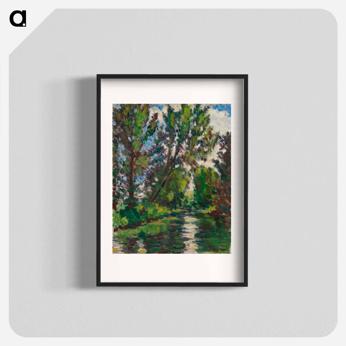 River landscape - アルフレッド ウィリアム フィンチ Poster.