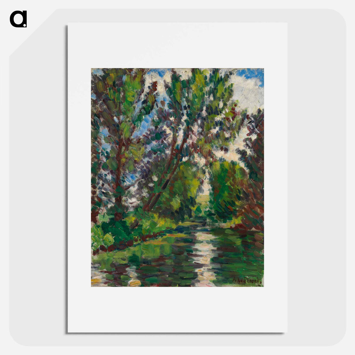 River landscape - アルフレッド ウィリアム フィンチ Poster.