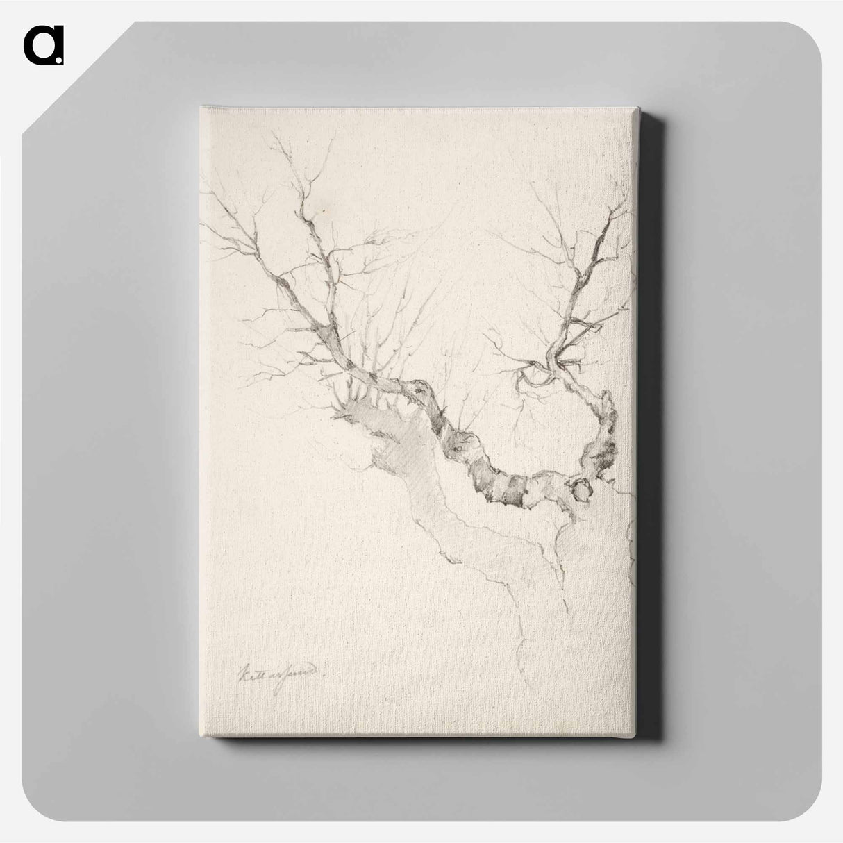 Puunrunko ilman lehdistöä - アンダース エクマン Canvas.