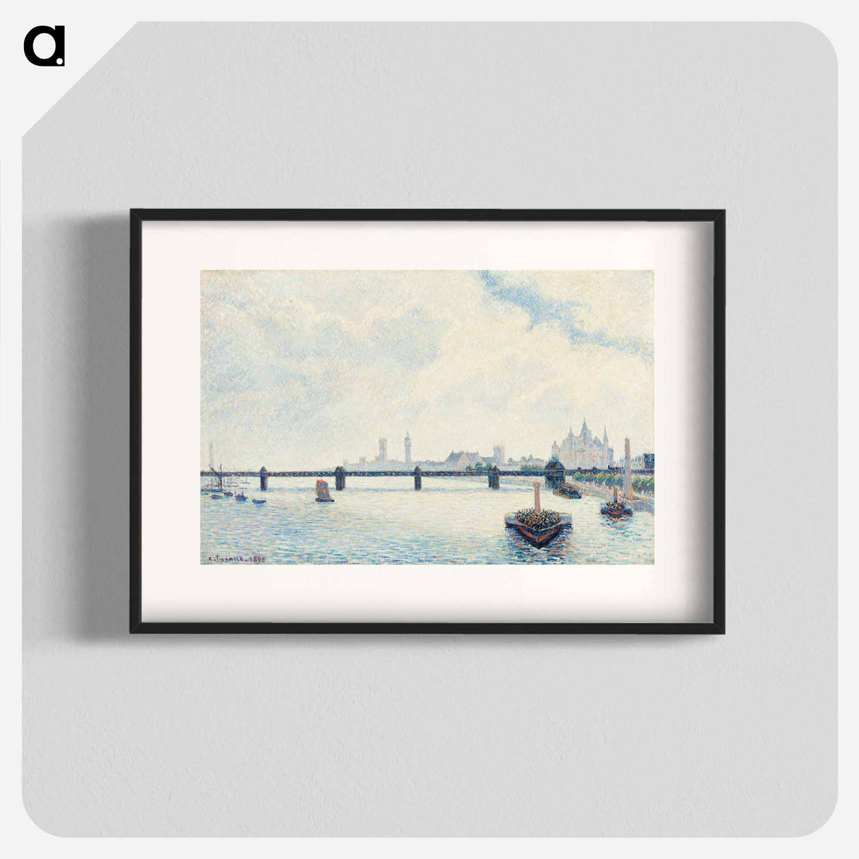 アートポスター-Charing Cross Bridge, London - カミーユ ピサロ Poster.