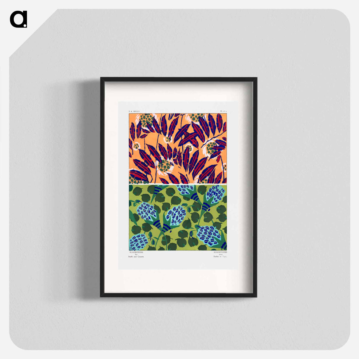 Suggestions pour étoffes et tapis: 60 motifs en couleur - E.A.セギー Poster.
