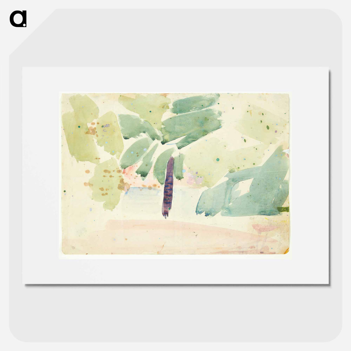 Color study for the Langelinie picture - エドヴァルド ウェイ Poster.