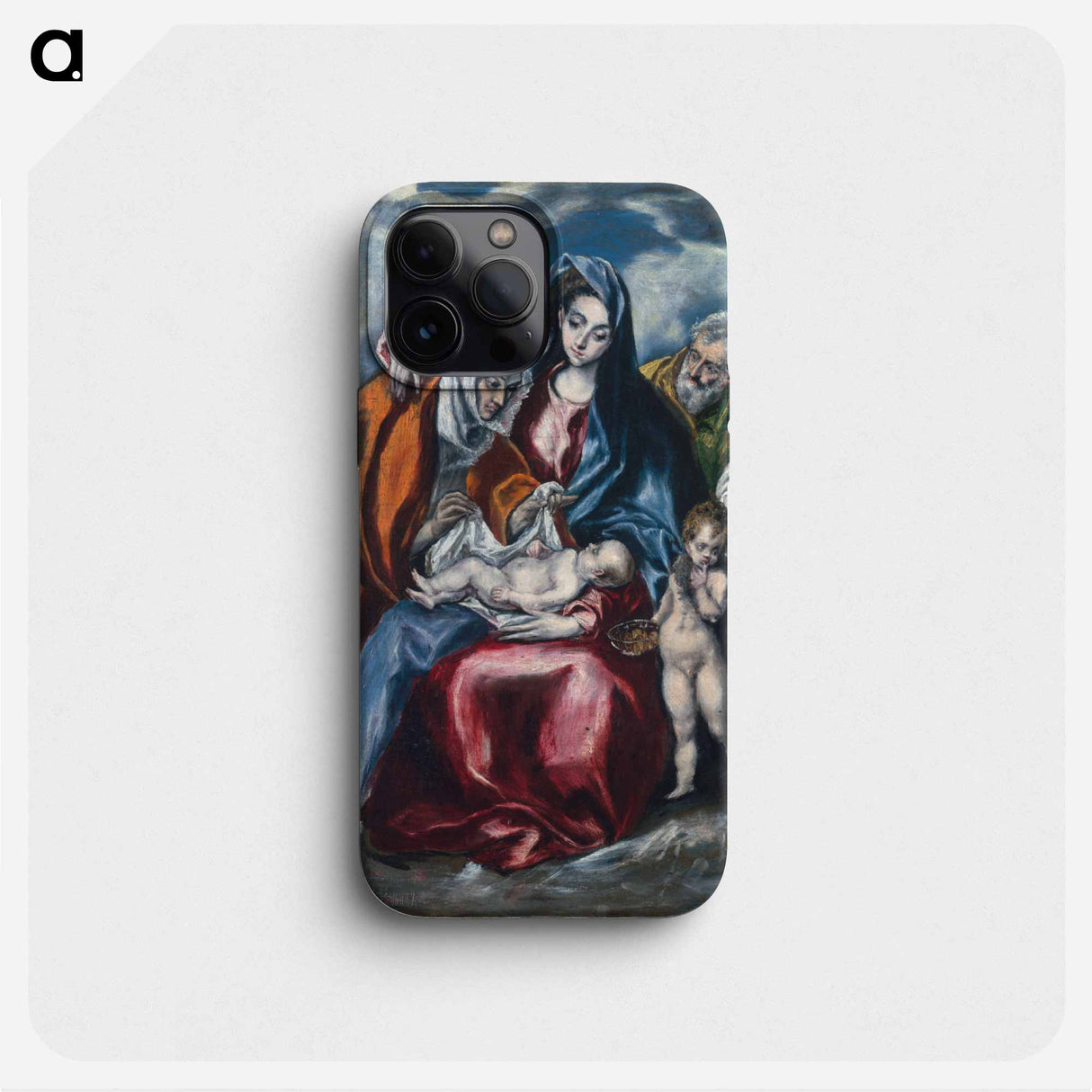 The Holy Family with Saint Anne and the Infant John the Baptist - エル グレコ Phone Case.