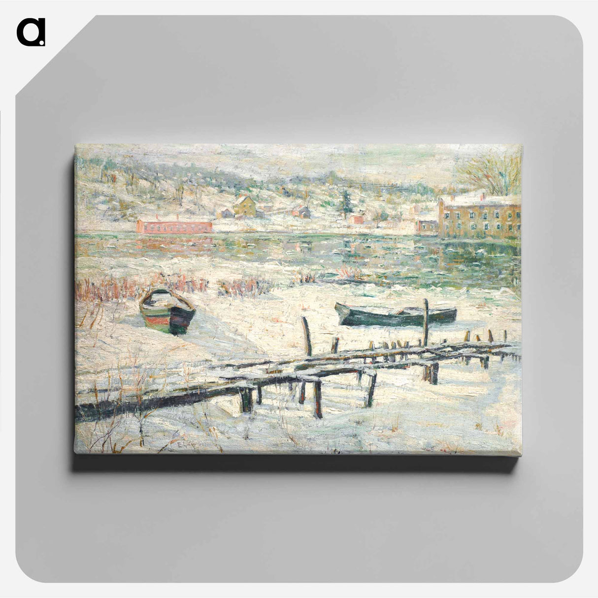 Harlem River in Winter - アーネスト ローソン Canvas.