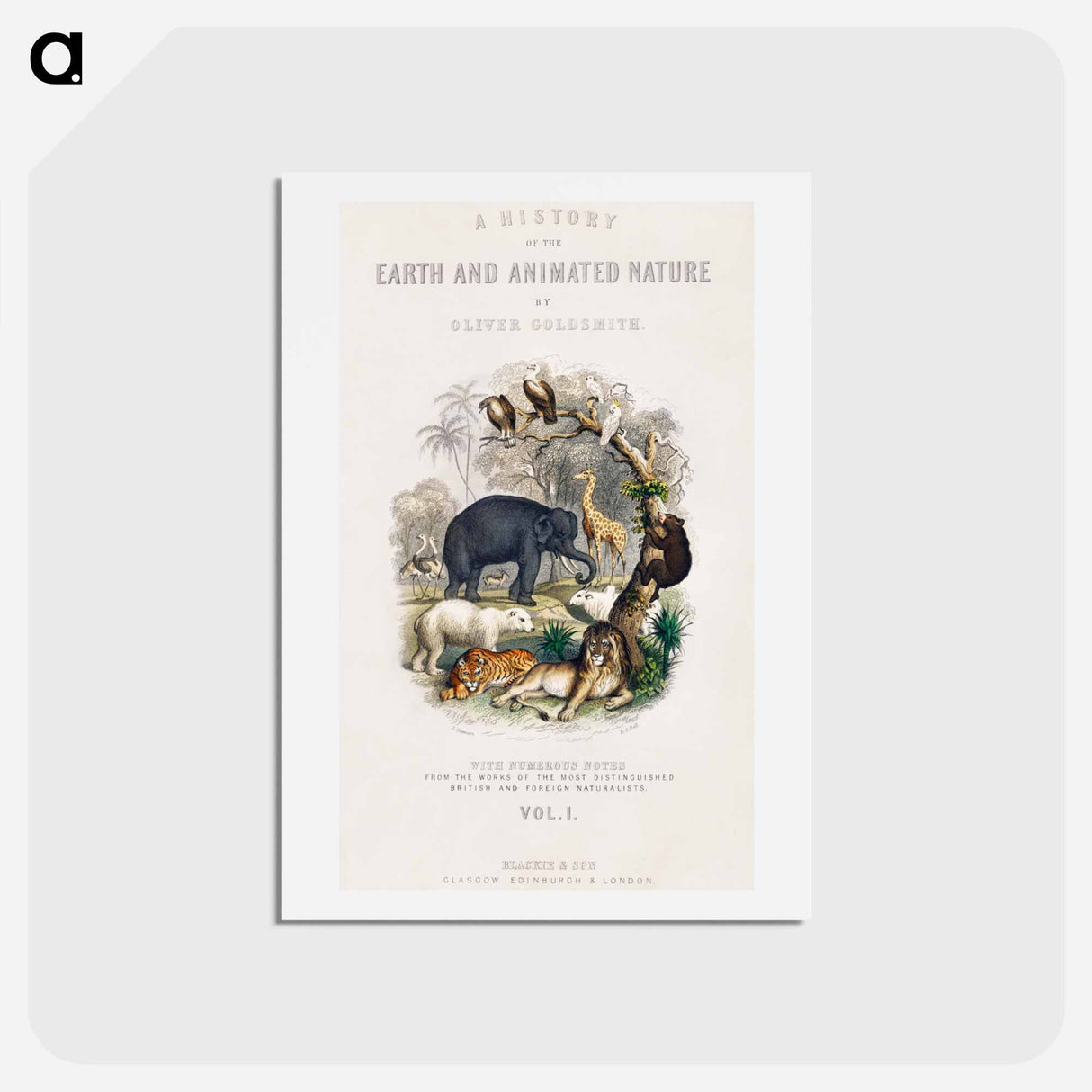 アートポストカード-A History of the Earth and Animated Nature
- ゴールドスミスの生き生きとした自然 Postcard.