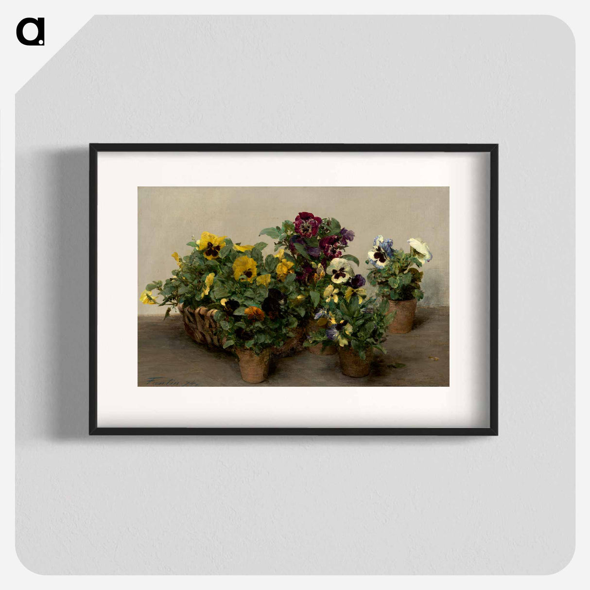 Pansies - アンリ ファンタン ラトゥール Poster.