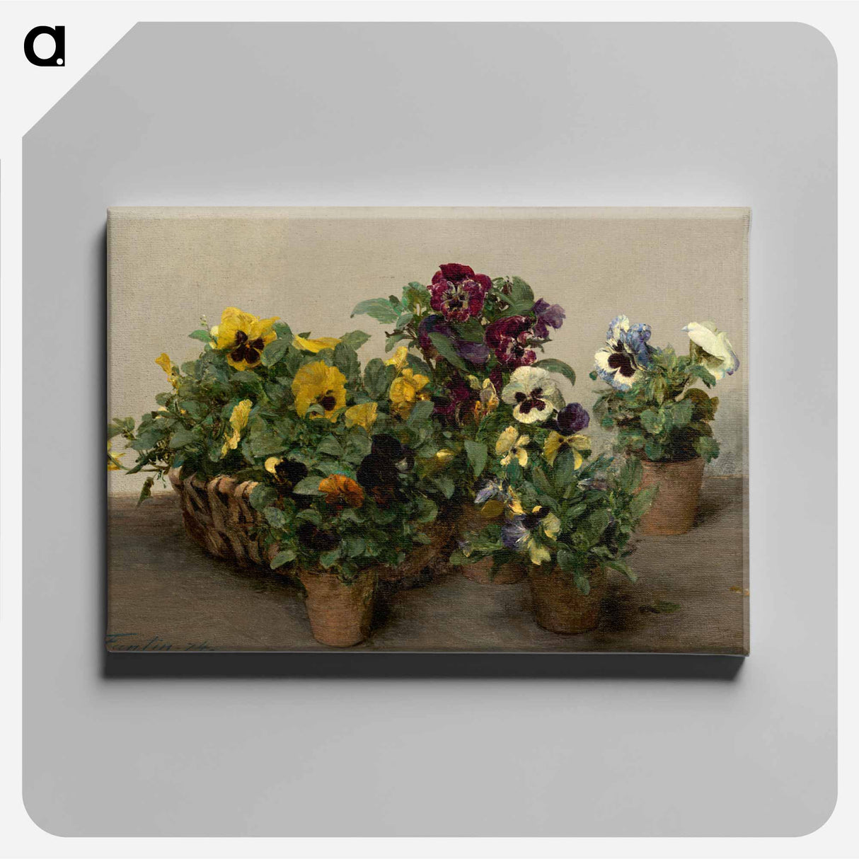 Pansies - アンリ ファンタン ラトゥール Canvas.