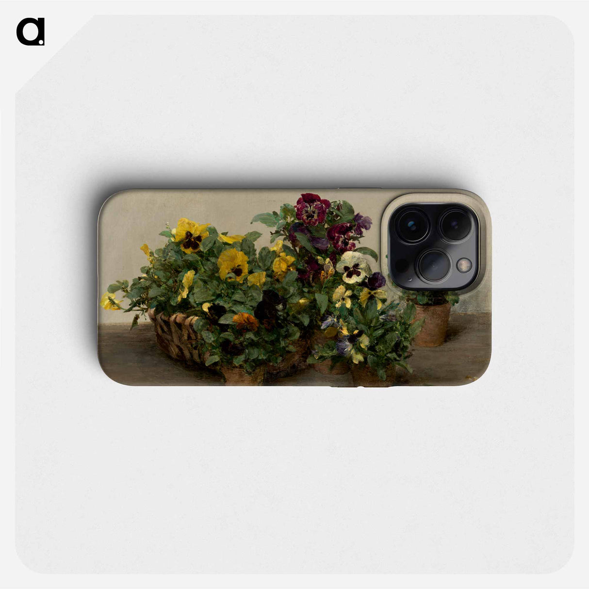 Pansies - アンリ ファンタン ラトゥール Phone Case.