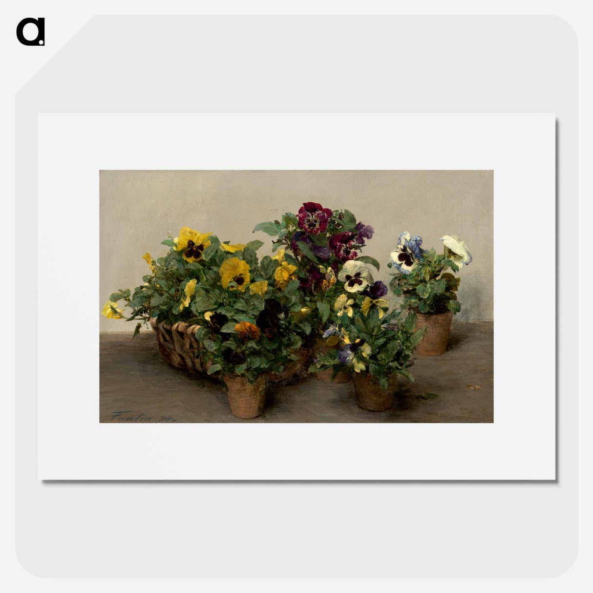 Pansies - アンリ ファンタン ラトゥール Poster.