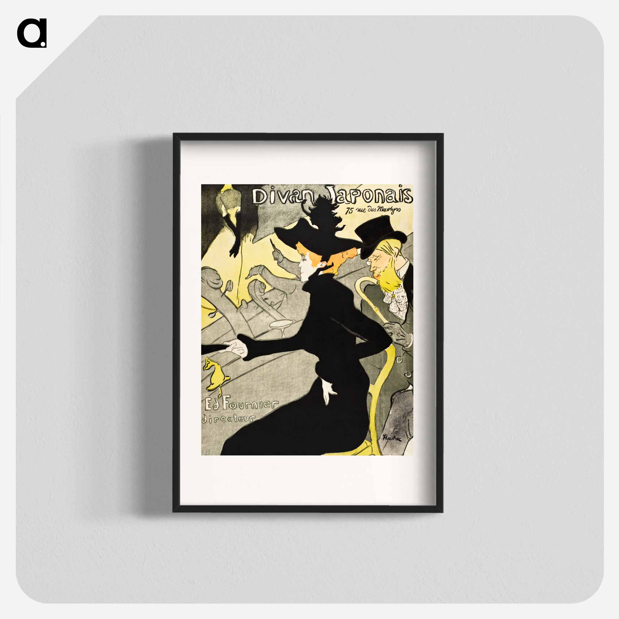 トゥールーズ＝ロートレックDivan Japonaisアール・ヌーヴォ トゥールーズ・ロートレックの「Divan Japanois」の版画、アール