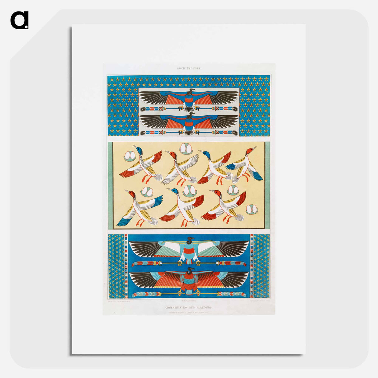 アートポスター-Ceiling Ornamentation (Memphis & Thebes)
- エジプト美術史 Poster.
